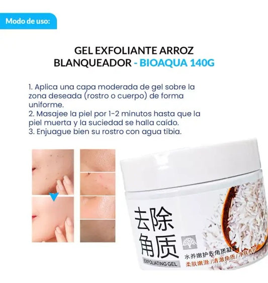 Gel exfoliante de arroz